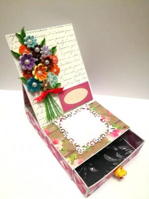 Card With Drawer Gift Greeting Card - D18 Card With Drawer Gift Greeting Card - D18