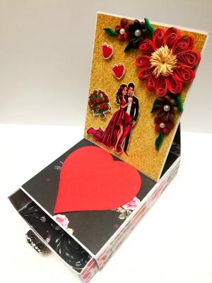 Card With Drawer Gift Greeting Card -D19 Card With Drawer Gift Greeting Card -D19