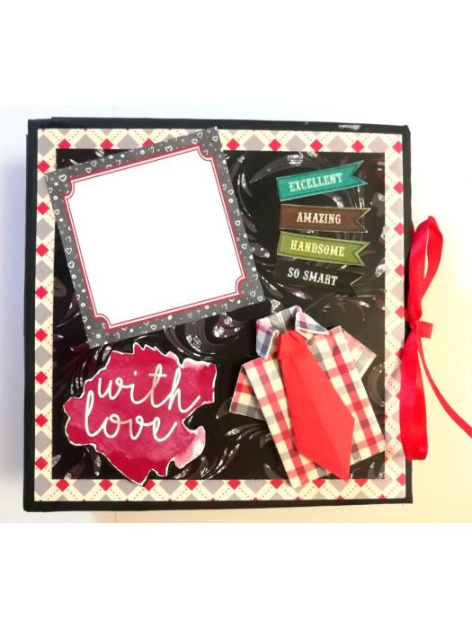 Male Theme Love/Birthday Handmade Scrapbook -D1 image