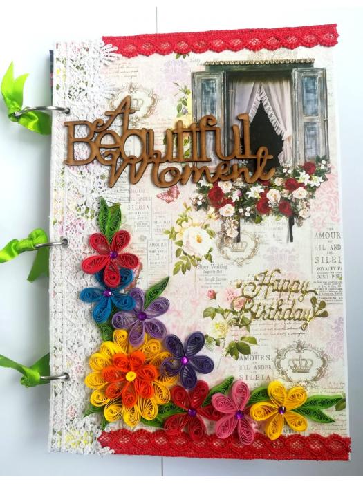 Beautiful Moments Birthday Handmade Scrapbook Gift