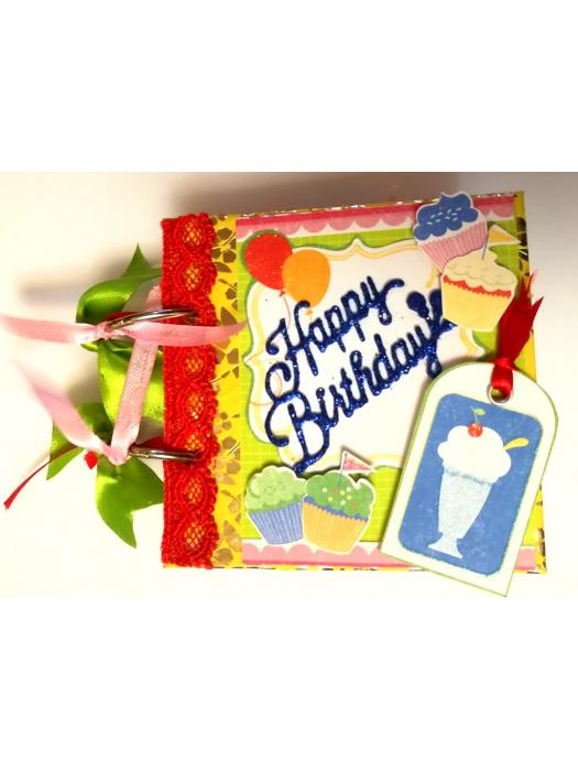 Pocket Mini Handmade Birthday Scrapbook - HB1 image