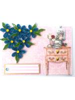 Sparkling Blue Quilled Greeting Card