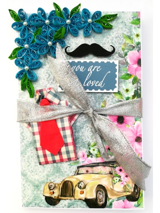 Love and Birthday Male themed 3 fold Mini Scrapbook