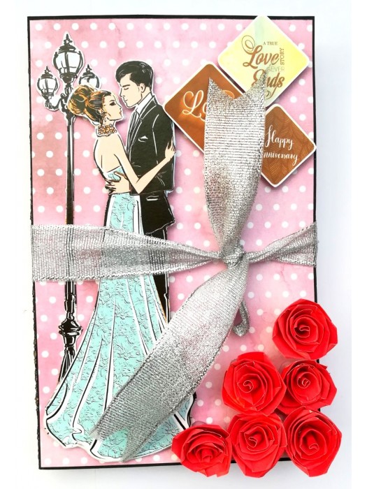 Happy Anniversary 3 fold Mini Scrapbook