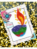 Sparkling Handmade Quilled Diwali Greeting Card D14