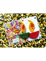 Sparkling Handmade Quilled Diwali Greeting Card D21