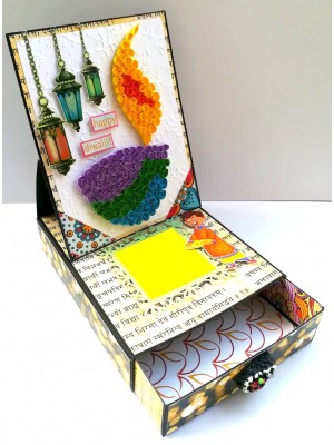 Card With Drawer Diwali Gift Greeting Card D29