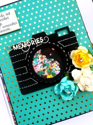 Memories Camera Sparkling Handmade Quilled Scrapbook Memories Camera Sparkling Handmade Quilled Scrapbook