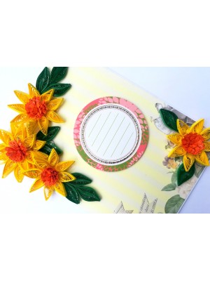 Exotic Sunshine Quilled Flowers Greeting Card Exotic Sunshine Quilled Flowers Greeting Card
