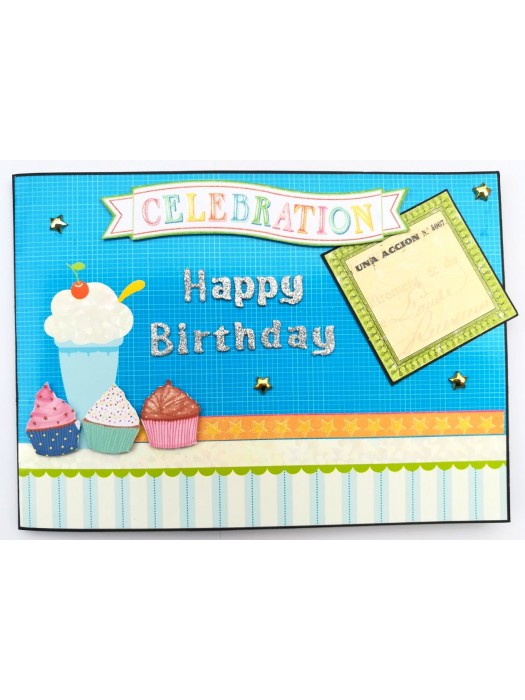 Sparkling Multicolor Birthday Mini Scrapbook Gift image