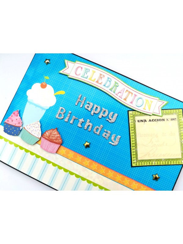 Sparkling Multicolor Birthday Mini Scrapbook Gift image