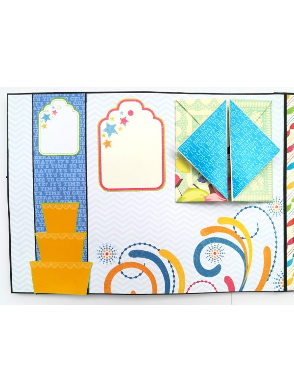 Sparkling Multicolor Birthday Mini Scrapbook Gift image