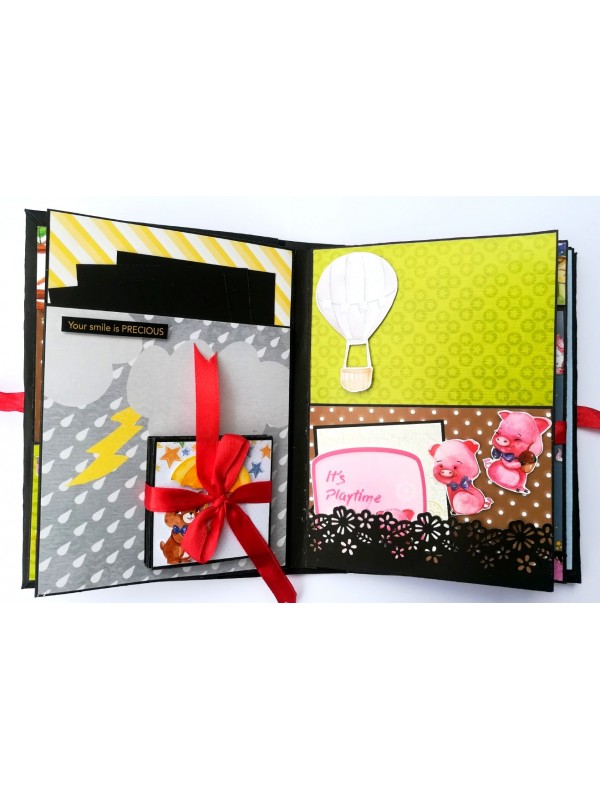 Happy Birthday Kids Themed Colorful Scrapbook