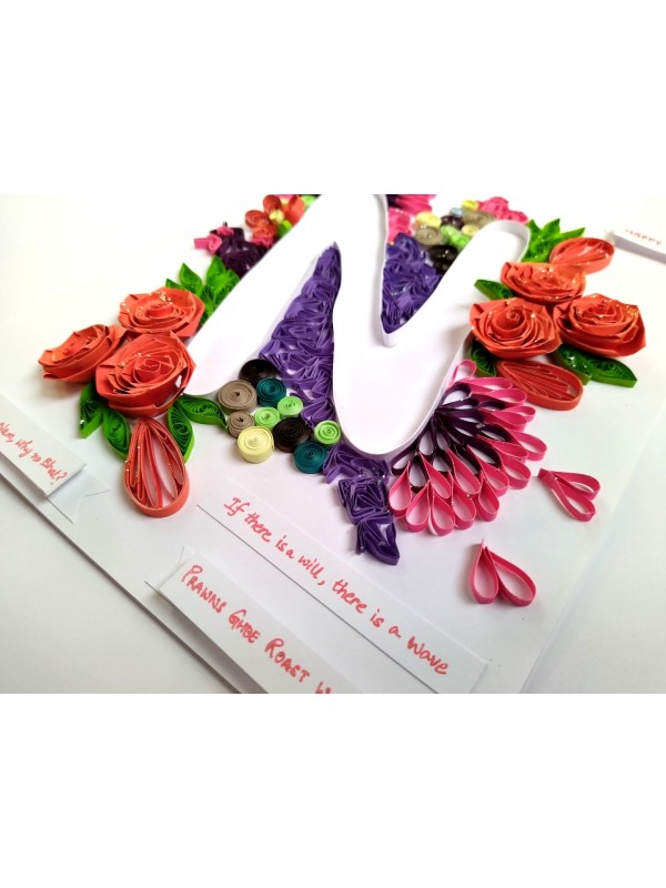 Quilled N Customised Greeting card