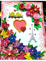 Beautiful Flowers and Love Themed Greeting Card