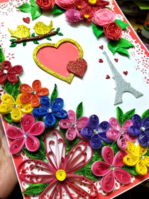 Beautiful Flowers and Love Themed Greeting Card