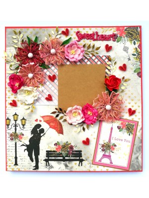 Sparkling Big Large Love Greeting Card Mini Scrapbook  Sparkling Big Large Love Greeting Card Mini Scrapbook