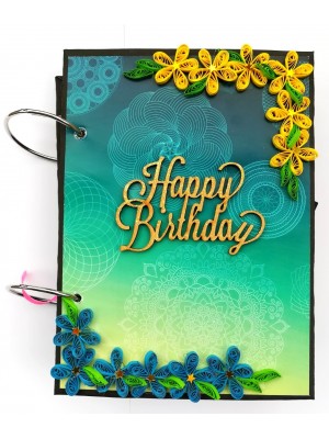 Happy Birthday Handmade Scrapbook Gift - D1 Happy Birthday Handmade Scrapbook Gift - D1