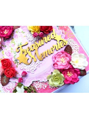 Treasured Memories Sparkling Handmade Scrapbook Treasured Memories Sparkling Handmade Scrapbook