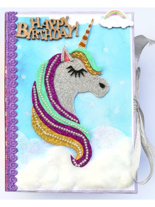 Sparkling Unicorn Birthday Scrapbook image