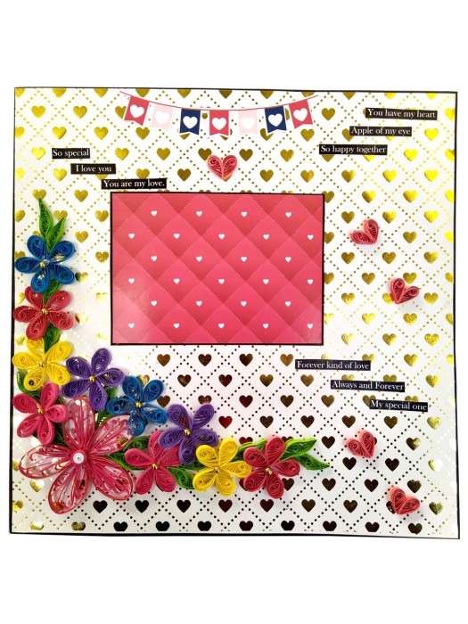 Handmade Love Valentines Mini Scrapbook Card image
