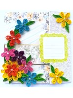 Multicolored Quilled Mini Scrapbook Greeting Card