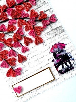 Love Tree Quilled Hearts Greeting Card 2 Love Tree Quilled Hearts Greeting Card 2