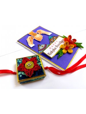 Pop Up Photo Handmade Quilled Rakhi Combo