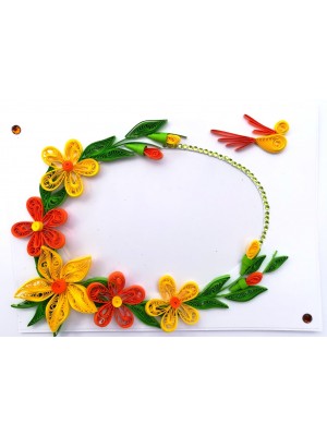 Yellow Themed Photo Frame Greeting Card 0010 Yellow Themed Photo Frame Greeting Card 0010
