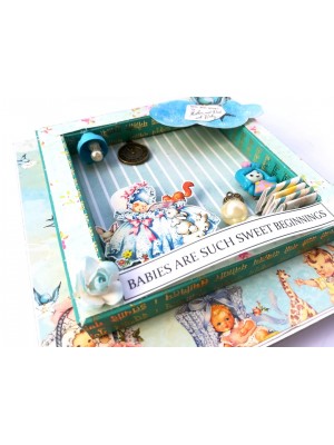 Baby Boy - 2 fold Mini Scrapbook Baby Boy - 2 fold Mini Scrapbook