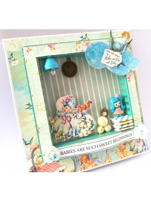 Baby Boy - 2 fold Mini Scrapbook Baby Boy - 2 fold Mini Scrapbook