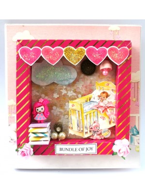 Baby Girl - 2 fold Mini Scrapbook Baby Girl - 2 fold Mini Scrapbook