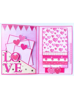 Sparkling Quilled Flowers 2 Fold Love Mini Scrapbook Sparkling Quilled Flowers 2 Fold Love Mini Scrapbook