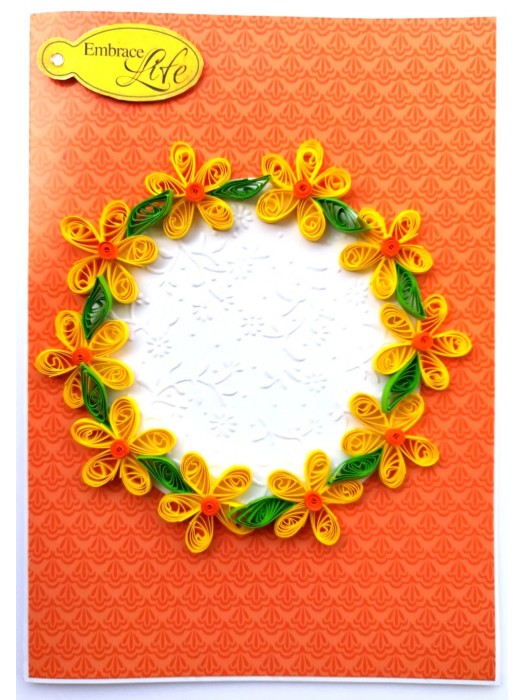 Quilled Yellow Flowers Greeting Card