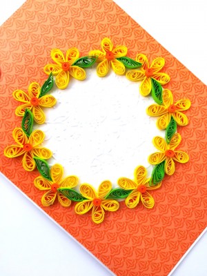 Quilled Yellow Flowers Greeting Card