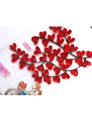 Quilled Hearts Love Greeting Card Quilled Hearts Love Greeting Card
