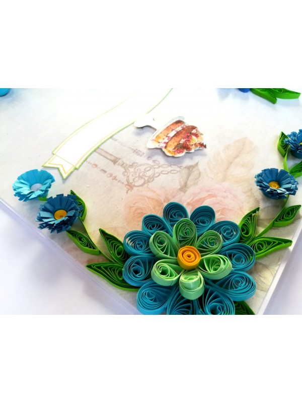 Quilled Blue Themed All Occasion card