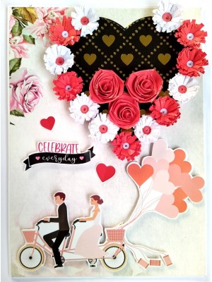 Handmade Quilled Hearts Love Greeting Card Handmade Quilled Hearts Love Greeting Card