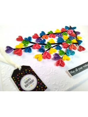 Handmade Quilled Hearts Love Greeting Card Handmade Quilled Hearts Love Greeting Card