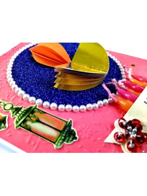 Sparkling Handmade Quilled Diwali Greeting Card D23 Sparkling Handmade Quilled Diwali Greeting Card D23