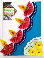 Sparkling Handmade Quilled Diwali Greeting Card D24