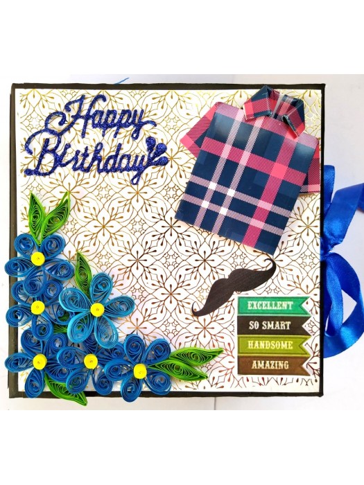 Quilled Male Theme Handmade scrapbook image