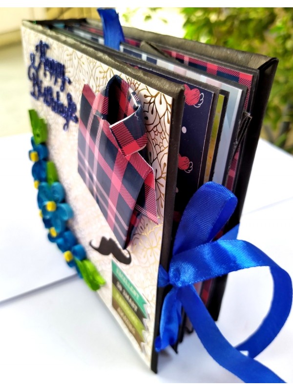 Quilled Male Theme Handmade scrapbook