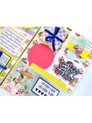 A4 size Happy Birthday Mini Scrapbook Card A4 size Happy Birthday Mini Scrapbook Card