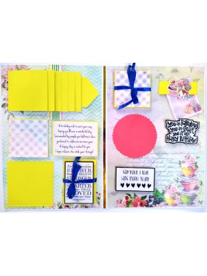 A4 size Happy Birthday Mini Scrapbook Card A4 size Happy Birthday Mini Scrapbook Card