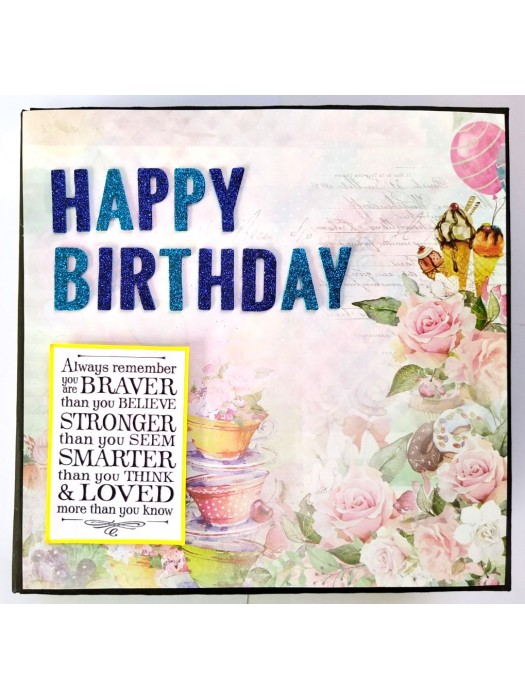 Handmade Happy Birthday Scrapbook image