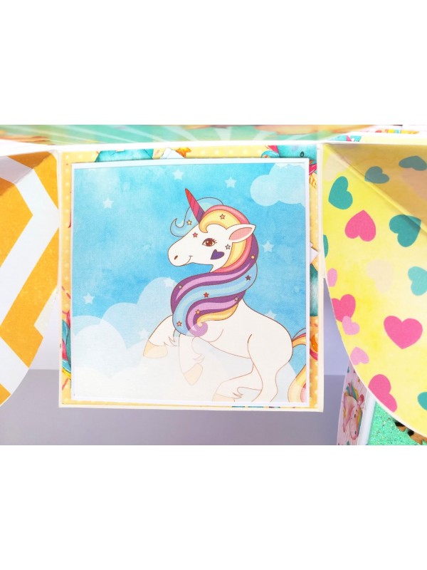 Unicorn themed Birthday Explosion Box