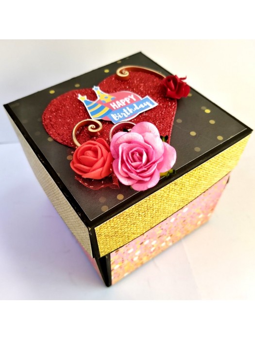 2 layered Love and Birthday Explosion box image