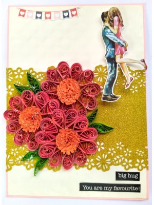 Quilled Flowers Love and Birthday Card Quilled Flowers Love and Birthday Card