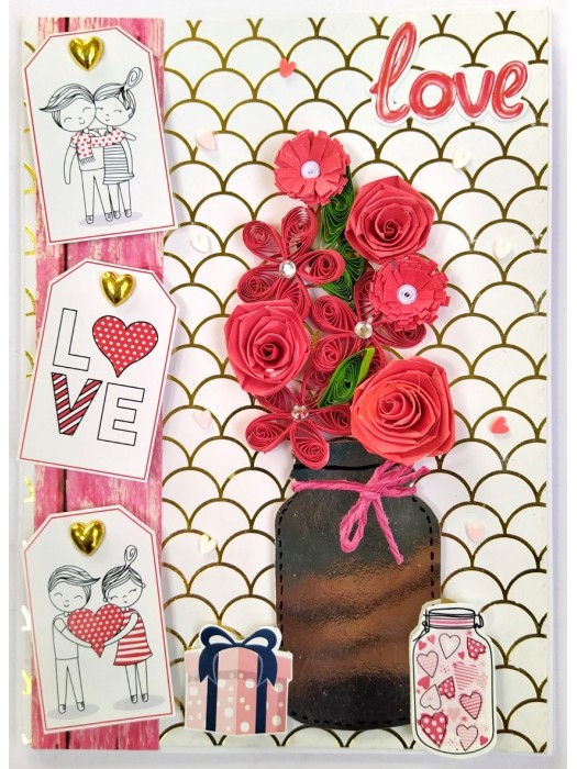 Handmade Valentine Love Card - VAL21A